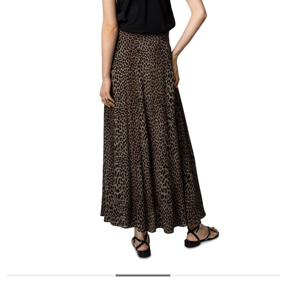 Zadig & Voltaire Animal Print A-Line Skirt - Picture 2 of 7